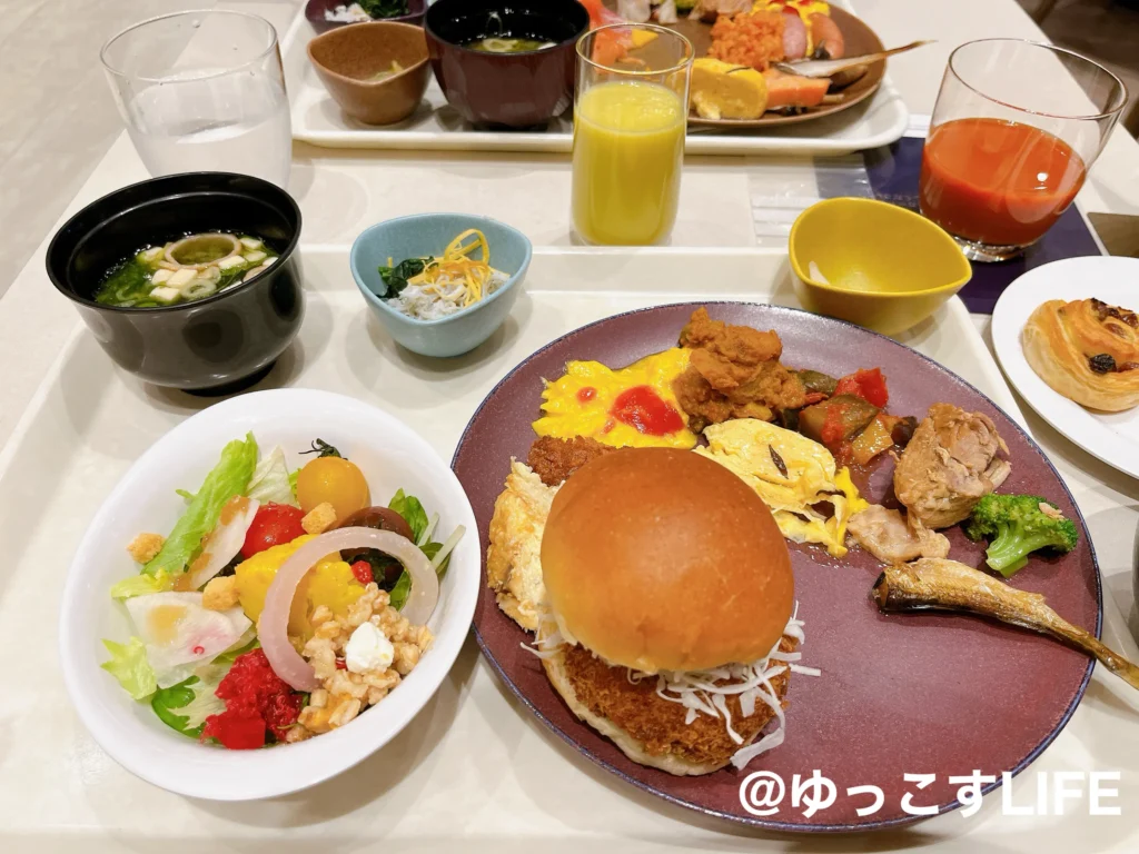 実際に朝食ビュッフェで取った料理