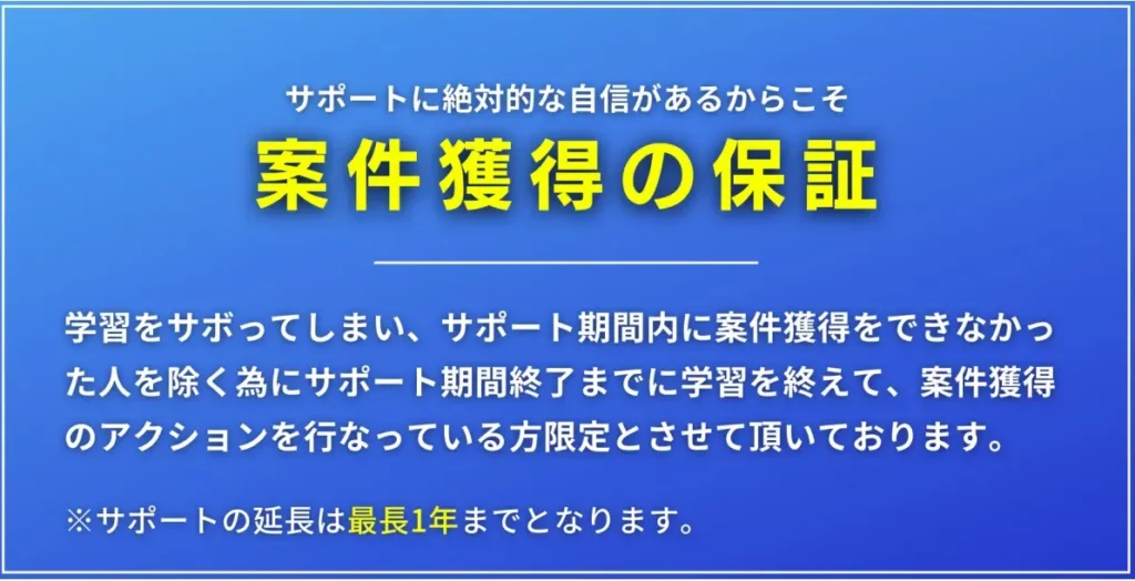 ウェブスキの案件獲得の保証