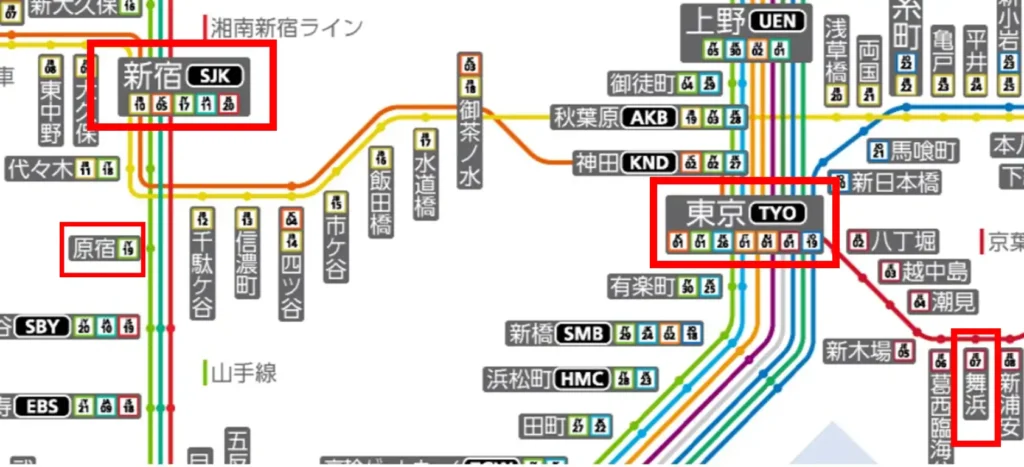 JR東京近郊路線図