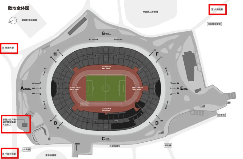 国立競技場敷地全体図