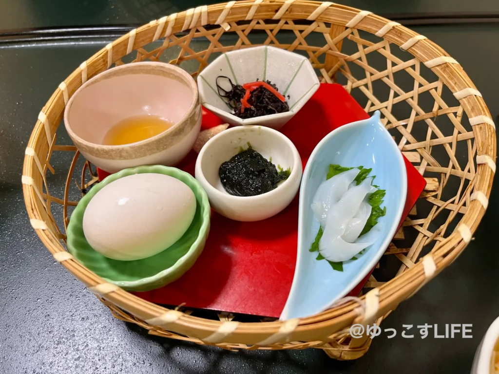 味の宿みち潮の朝食の一部
